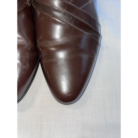 D’italo By Globe Men’s Dress Loafers Size 9.5 M Brown Leather Formal Business